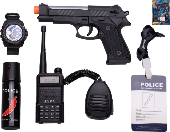 Politievoertuigen – set van 5 met vliegwiel