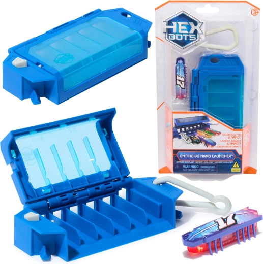 HEX BOTS Nano draagbare launcher met Flash Nano-robot