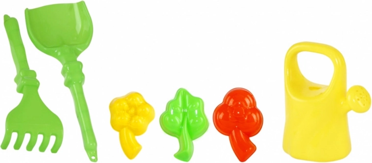 Set zandvormen en accessoires voor in het zand