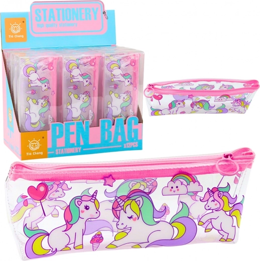 Transparante schooletui Eenhoorns