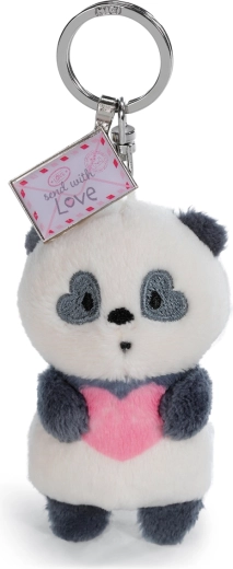 Pluchen sleutelhanger panda Love NICI 8 cm