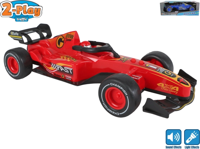 Formule met vliegwiel-/frictieaandrijving 2-Play Traffic 26 cm met licht en geluid