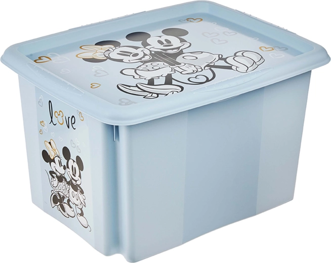 Keeeper kunststof opbergbox met deksel 30 l Mickey