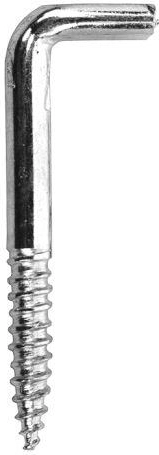 Schroefhaak met schroefdraad en platte sleuf, verzinkt, 80 mm (100 stuks)