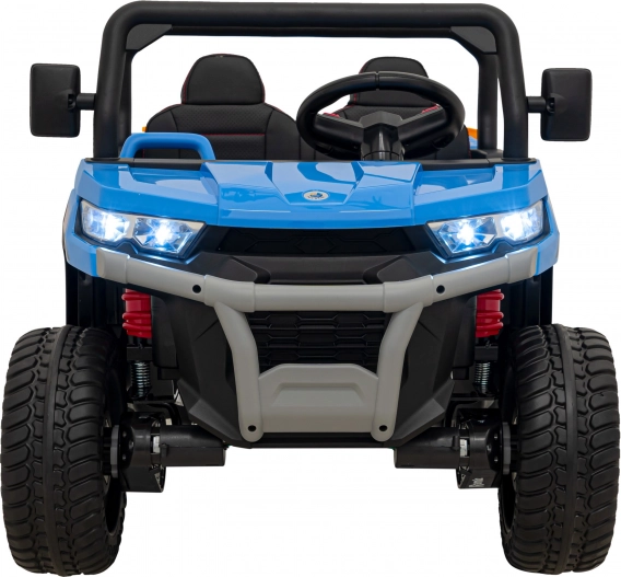 Kinderautootje Pick-Up Speed 900 Blauw + 4x4-aandrijving + beweegbare laadschop + bagagedrager + afstandsbediening + schep + LED audio