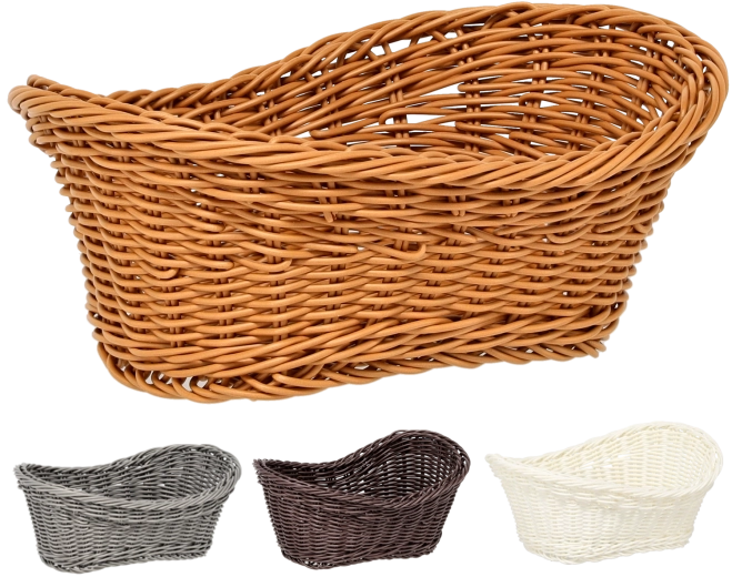 Ovale plastic mand 25 × 16 × 8/11 cm