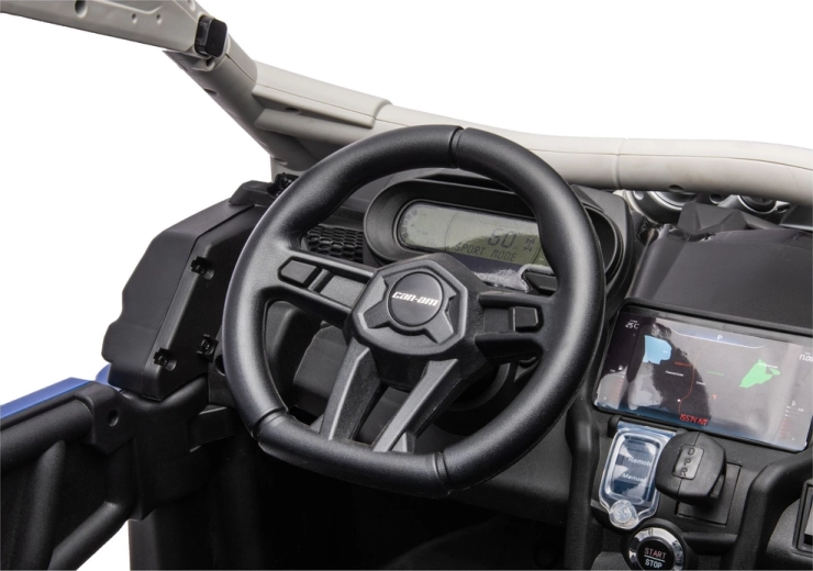 Can-Am Maverick Turbo RR elektrische kinderauto op accu – blauw-grijs, gelakt