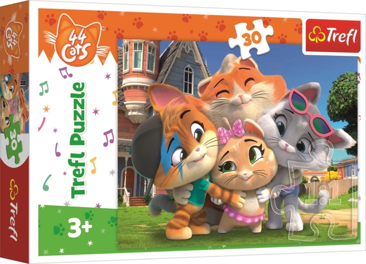 Puzzel 30 stukjes Vriendschap in kattenland 44 katten