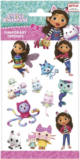Tijdelijke tatoeages GABBY’S DOLLHOUSE 10 × 20 cm