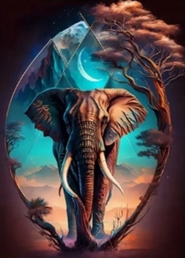 Diamond painting Afrikaanse schat 30 × 40 cm