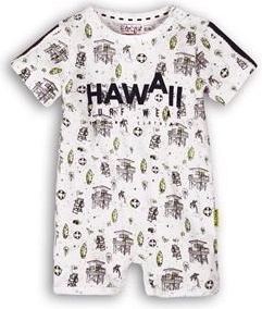 Dirkje kinderjumpsuit met korte mouwen Bright Lifeguard wit-marine