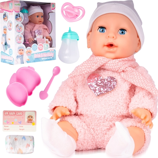 Pop Tosia 35 cm drinkt en plast met accessoires