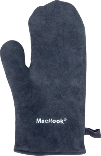 haardhandschoenen van rundleer met flanellen voering