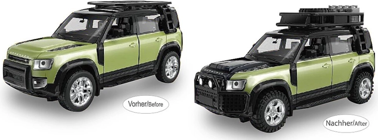 JAMARA Land Rover Defender 110 metalen model 1:43 groen