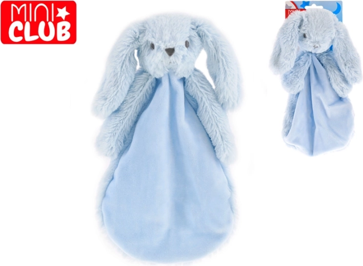 Pluchen knuffeldoekje konijntje blauw 27 cm MINI CLUB