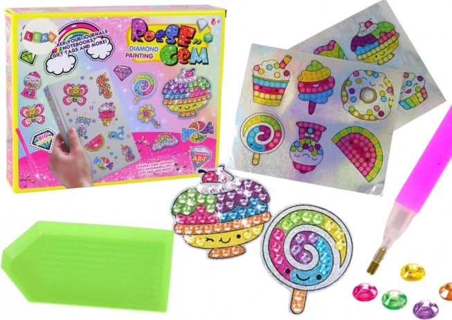 Diamond painting-set – kleurrijke stickers met snoepjes