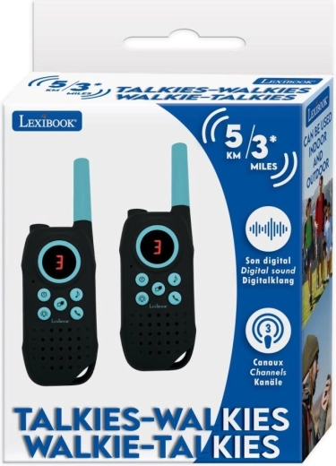 Digitale walkietalkies voor kinderen met een bereik van 5 km en 3 kanalen