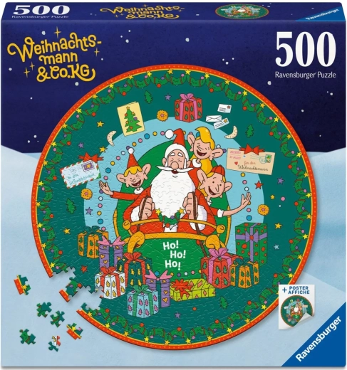 Ravensburger ronde puzzel Geheime wereld van Santa Clause 500 stukjes