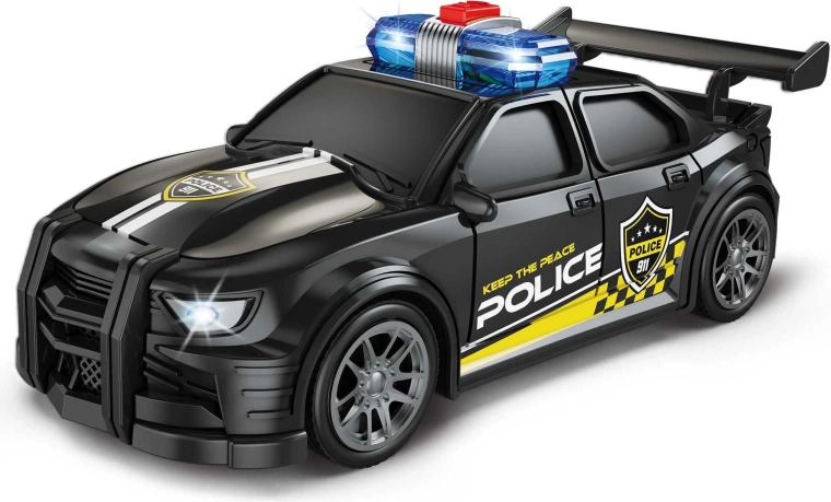 Politieauto met licht- en geluidseffecten, 16 cm