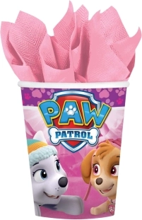 Papieren bekers Paw Patrol Pink 250 ml (8 stuks)