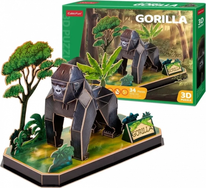 CUBICFUN 3D-puzzel Gorilla 34 stukjes