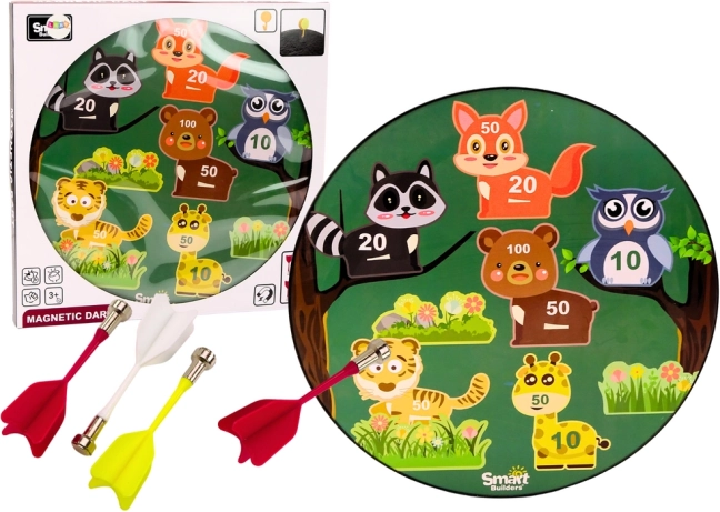 magnetisch kinderspel darts met dieren groen
