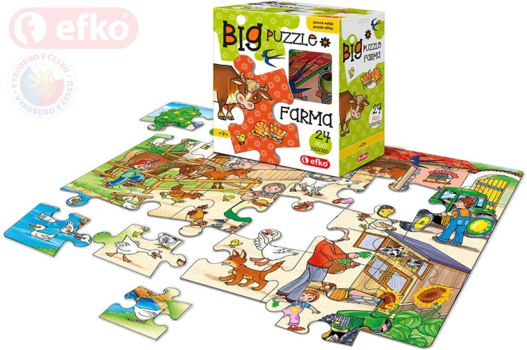 Efko baby puzzle big boerderij – grote stukken 24 stukjes