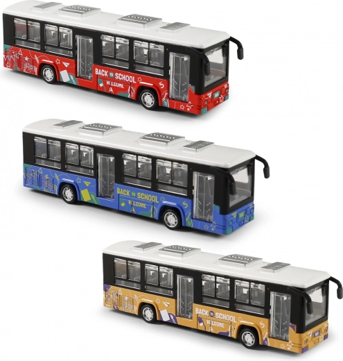 Metalen bus met openende deuren