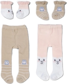 Baby Born panty's en sokken met schapenmotief (2 varianten) voor pop 43 cm
