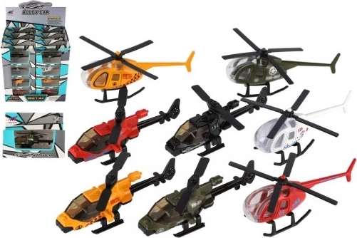 Metalen en plastic helikopter voor kinderen 10 cm