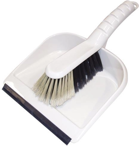 Handveger en stofblik met rubberen rand ECO