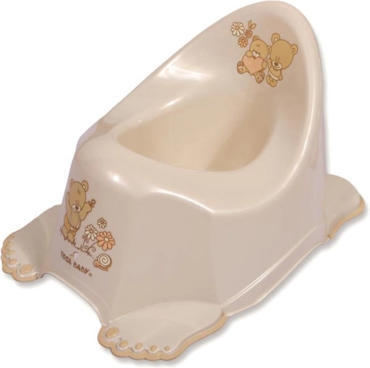 Muzikaal kinderpotje met antislip – beige beertje