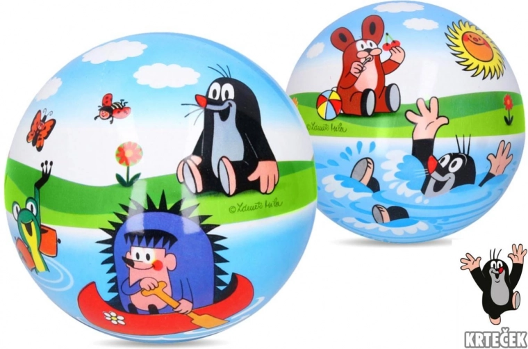 Rubberen bal MOLLETJE EN VRIENDEN 12 cm