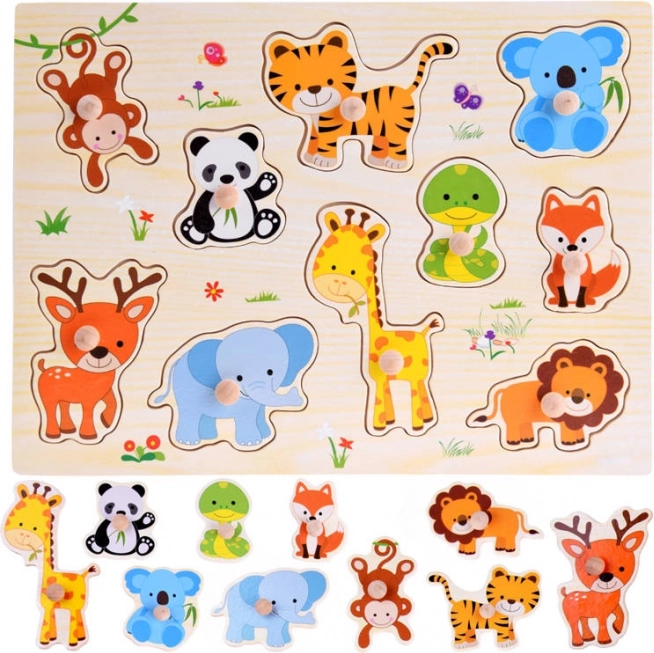 Houten puzzel dieren