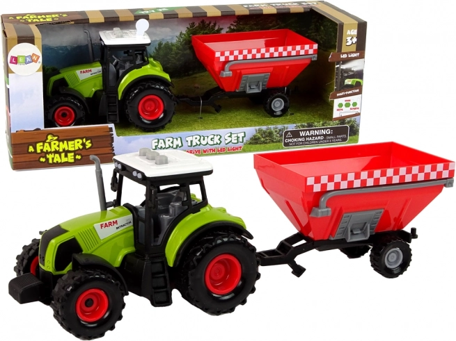 Tractor met geluid en afneembare aanhanger FARM voor kinderen