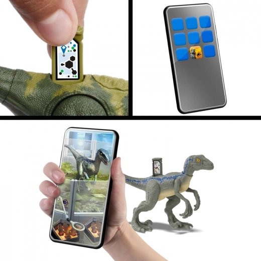 Augmented reality in de Jurassic World Facts-app