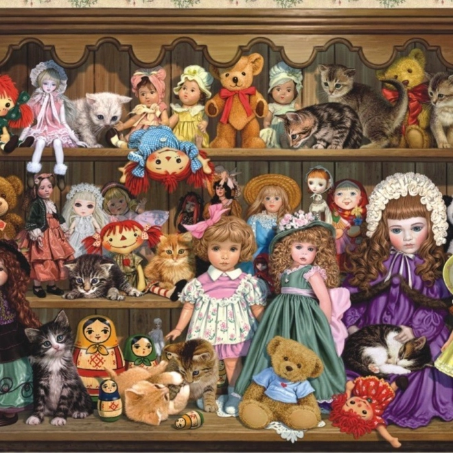 Puzzel Grootmoeders Plank met Poppen 500 stukjes