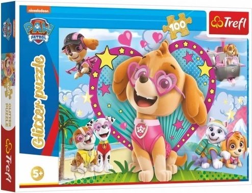 Puzzel Paw Patrol Skye Glitter Trefl 100 stuks