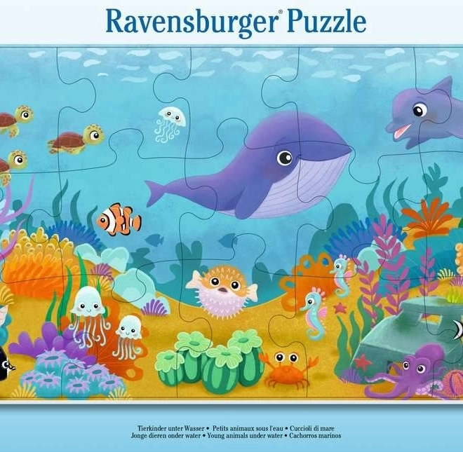 Puzzel Dieren onder zeeniveau 15 stukjes