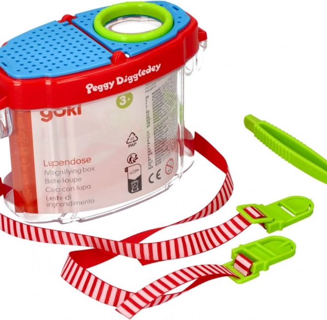 Kinder observatiepot met vergrootglas en pincet Goki