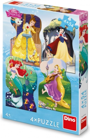 Puzzel DISNEY Prinsessen 4×54 stukjes DINO