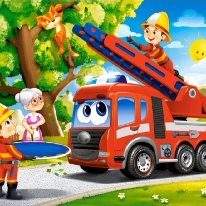 Castorland puzzel brandweerlieden in actie maxi 40 stukken