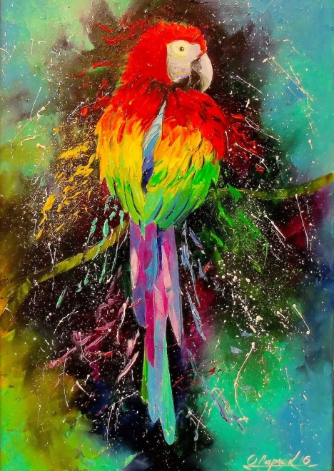 Puzzel kleurrijke papegaai 1000 stukjes