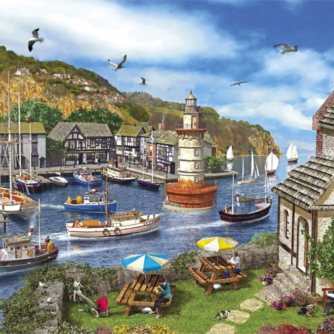 Puzzel Baai met Vuurtoren 1000 stukjes GIBSONS