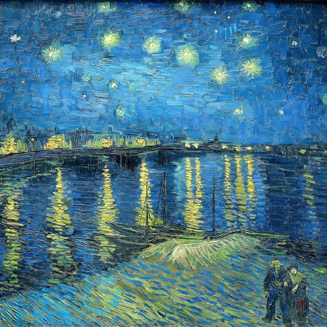 Puzzel Sterrennacht boven de Rhône 1000 stukjes