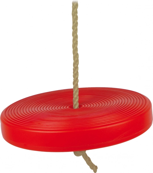 Kunststof schommel met schijf Small Foot – rood, diameter 28 cm
