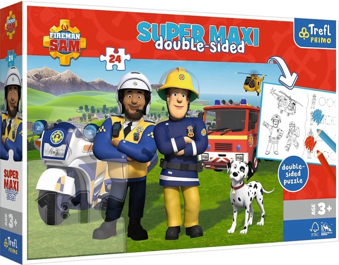 Puzzel 24 elementen SUPER MAXI Team brandweerman Sam
