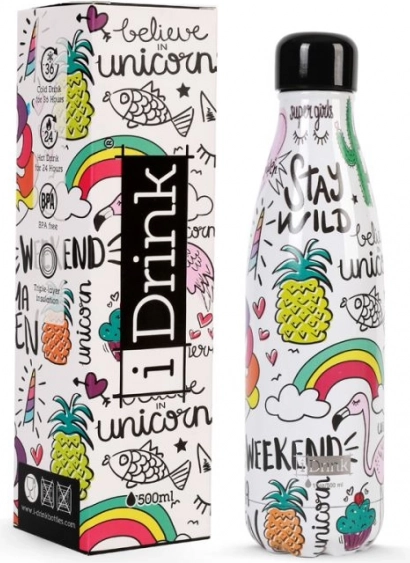 Thermos regenboog eenhoorn Stay Wild