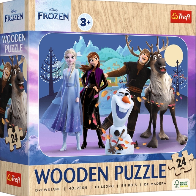 Houten puzzel Bevroren Koninkrijk 24 stukjes