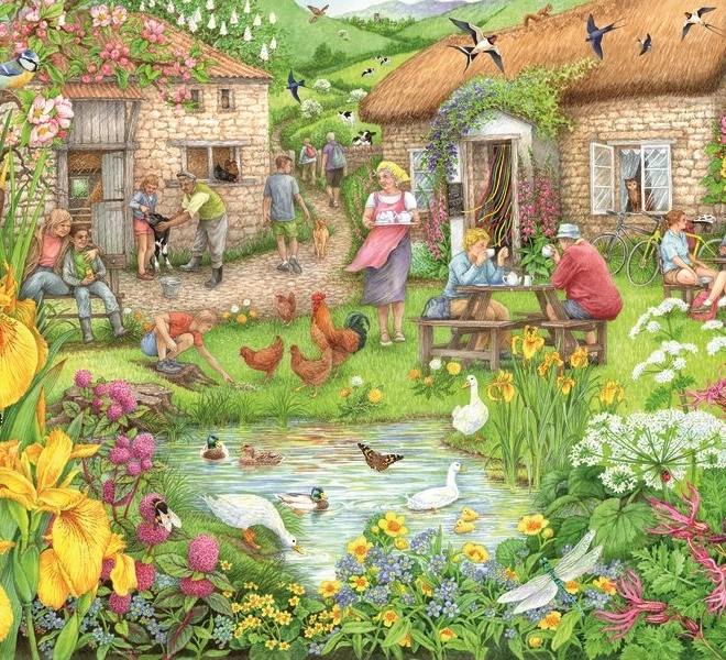 Puzzel Boerderij Café in het Dal 1000 stukjes